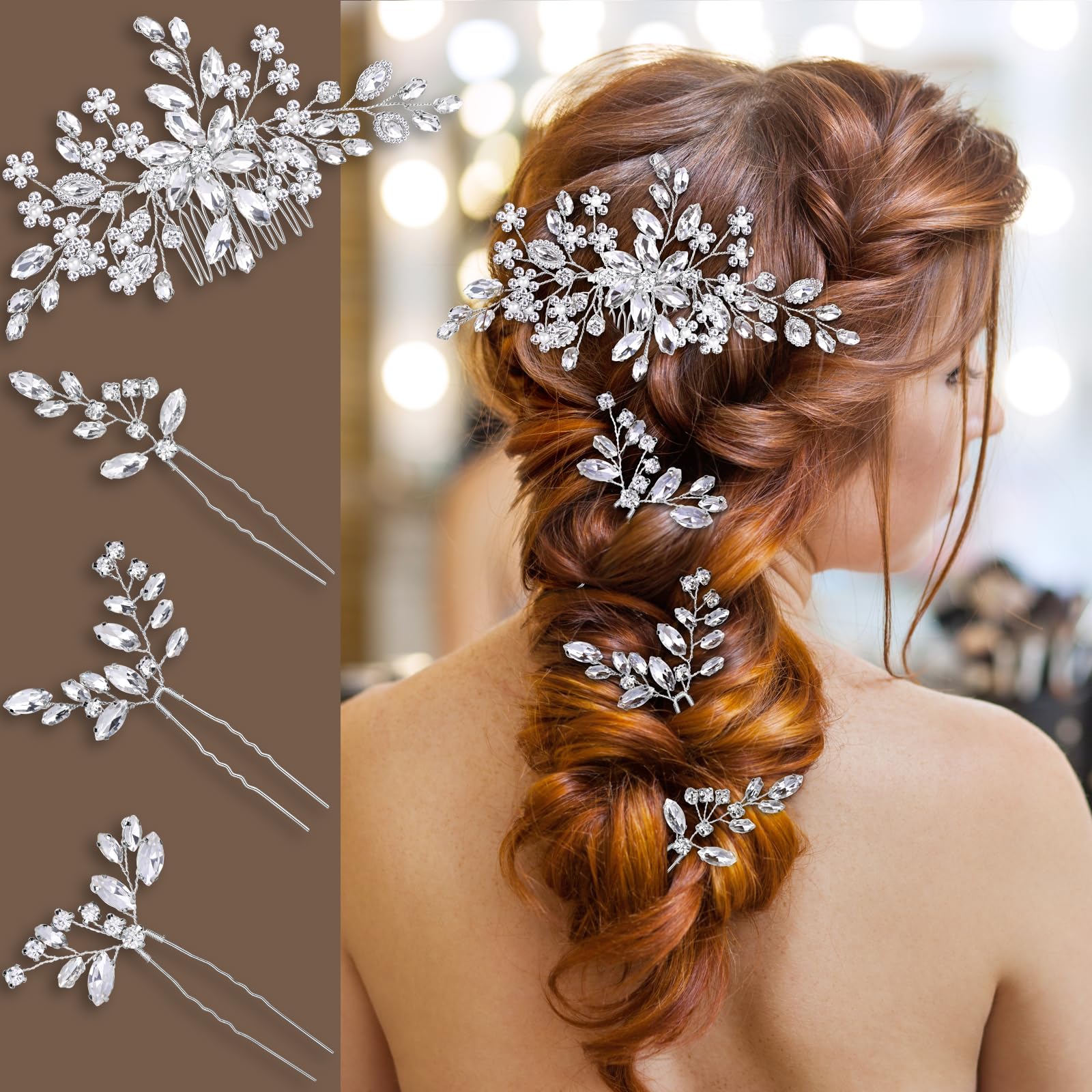 Amazon.com : Wedding Hair Accessories: Bridal Headpiece With Hair